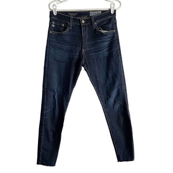 Ag Adriano Goldschmied Denim - Adriano Goldschmied Women 29R Blue Dark Wash Denim Farrah High-Rise Skinny Jean
